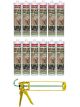 Soudal Repair Express Acrylic Polymer Based Cement Beige 290ml 12 Pack + Gun Kit