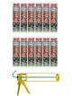 Soudal Repair Express Acrylic Polymer Based Cement Grey 290ml 12 Pack + Gun Kit