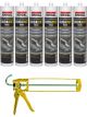 Soudal Soudaduct HVAC Acrylic Duct Sealant Grey 270ml 6 Pack + Gun Kit