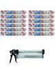 Soudal SMX 30 Plus 2 in 1 Polymer Elastic Adhesive Solvent Free Brown 600ml 12 Pack + Gun Kit