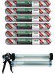 Soudal High Tack Stud Adhesive High Bond Strength Zero Slump 600ml 6 Pack + Gun Kit