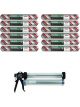 Soudal High Tack Stud Adhesive High Bond Strength Zero Slump 600ml 12 Pack + Gun Kit