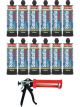 Soudal Soudafix VE400-SF Fast Curing Vinylester Grey 380ml 12 Pack + Gun Kit
