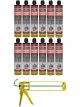 Soudal Soudafix CA 1400 Fast Curing Vinylester Grey 280ml 12 Pack + Gun Kit