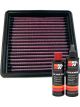 K&N Air Filter 33-2008-1 + Recharge Kit