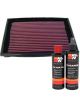 K&N Air Filter 33-2012 + Recharge Kit