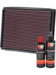 K&N Air Filter 33-2015 + Recharge Kit