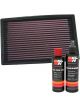 K&N Air Filter 33-2034 + Recharge Kit
