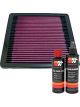 K&N Air Filter 33-2045 + Recharge Kit