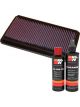 K&N Air Filter 33-2124 + Recharge Kit