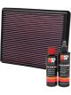 K&N Air Filter 33-2129 + Recharge Kit