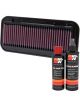 K&N Air Filter 33-2131 + Recharge Kit