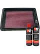K&N Air Filter 33-2143 + Recharge Kit