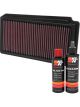 K&N Air Filter 33-2174 + Recharge Kit