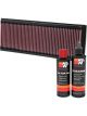 K&N Air Filter 33-2181 + Recharge Kit
