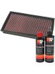 K&N Air Filter 33-2184 + Recharge Kit