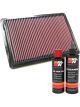 K&N Air Filter 33-2195 + Recharge Kit