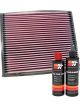 K&N Air Filter 33-2204 + Recharge Kit