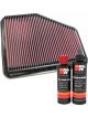 K&N Air Filter 33-2220 + Recharge Kit