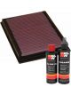 K&N Air Filter 33-2231 + Recharge Kit