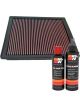 K&N Air Filter 33-2246 + Recharge Kit