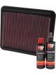 K&N Air Filter 33-2249 + Recharge Kit
