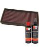 K&N Air Filter 33-2254 + Recharge Kit