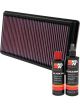 K&N Air Filter 33-2266 + Recharge Kit