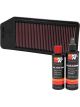 K&N Air Filter 33-2276 + Recharge Kit