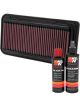 K&N Air Filter 33-2300 + Recharge Kit
