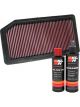 K&N Air Filter 33-2323 + Recharge Kit