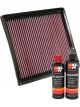K&N Air Filter 33-2334 + Recharge Kit