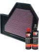 K&N Air Filter 33-2352 + Recharge Kit
