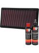 K&N Air Filter 33-2353 + Recharge Kit
