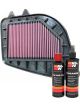 K&N Air Filter 33-2356 + Recharge Kit