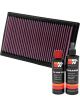 K&N Air Filter 33-2357 + Recharge Kit
