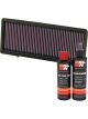 K&N Air Filter 33-2374 + Recharge Kit