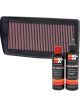 K&N Air Filter 33-2382 + Recharge Kit