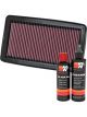 K&N Air Filter 33-2383 + Recharge Kit