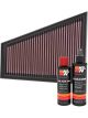 K&N Air Filter 33-2393 + Recharge Kit