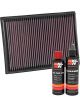 K&N Air Filter 33-2438 + Recharge Kit