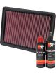 K&N Air Filter 33-2447 + Recharge Kit