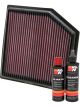 K&N Air Filter 33-2452 + Recharge Kit