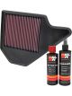 K&N Air Filter 33-2462 + Recharge Kit