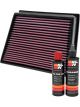 K&N Air Filter 33-2466 + Recharge Kit