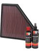 K&N Air Filter 33-2496 + Recharge Kit