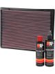 K&N Air Filter 33-2703 + Recharge Kit