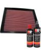 K&N Air Filter 33-2734 + Recharge Kit