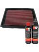 K&N Air Filter 33-2813 + Recharge Kit