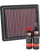 K&N Air Filter 33-2880 + Recharge Kit